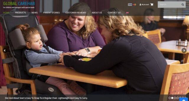 Webshop med udstyr til handicappede børn - globalcarehab.com
