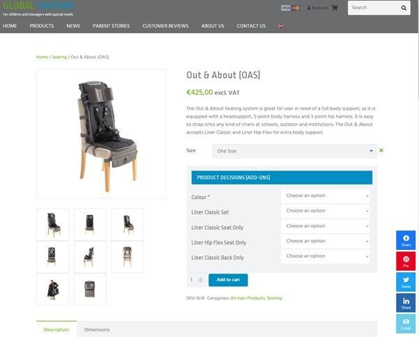 Webhop løsning hos Globalcarehab.com