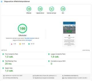 Hastighedsoptimering på mobil for hjemmesiden www.proseosolutions.dk