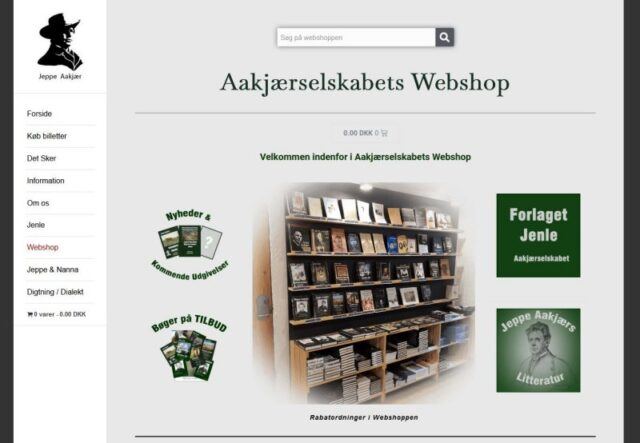 Webshop for Jenle.dk - Jeppe Aakjærs forfatterskab
